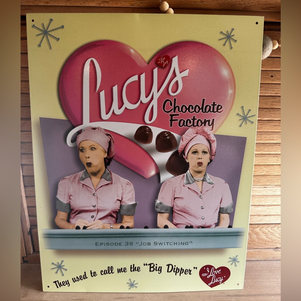 I Love Lucy tin sign